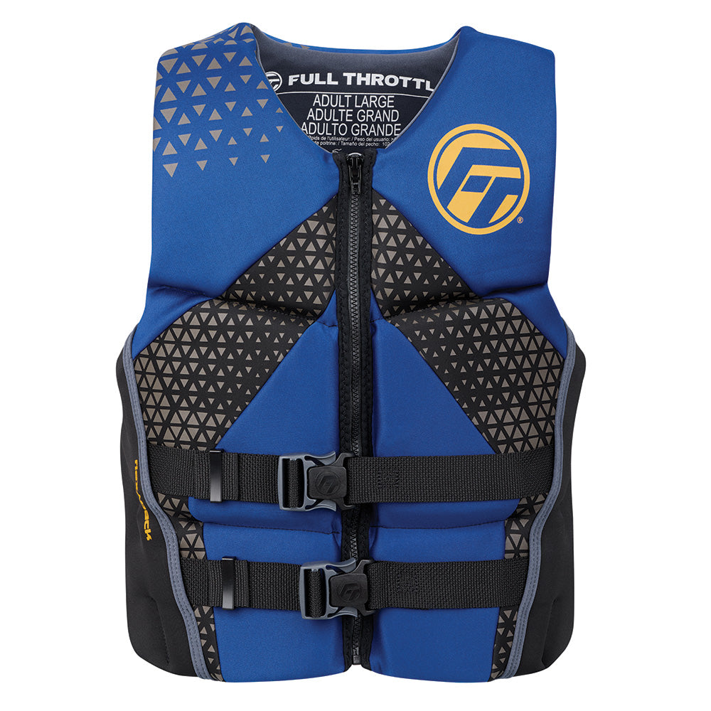 Full Throttle Men's Rapid-Dry Flex-Back Life Jacket XL Blue/Black