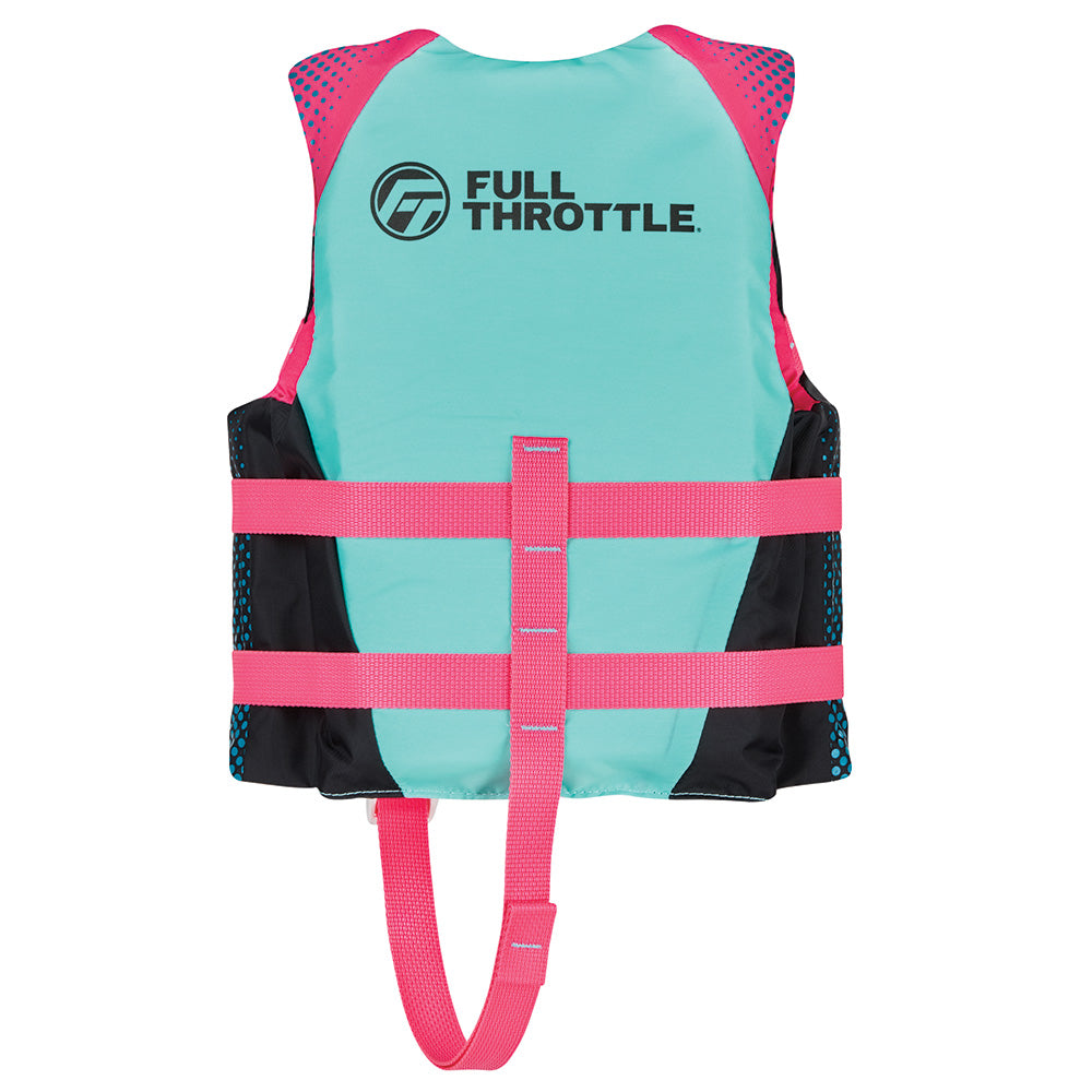 Full Throttle Nylon Child Life Jacket - Pink, US Coast Guard & Transport Canada Approved