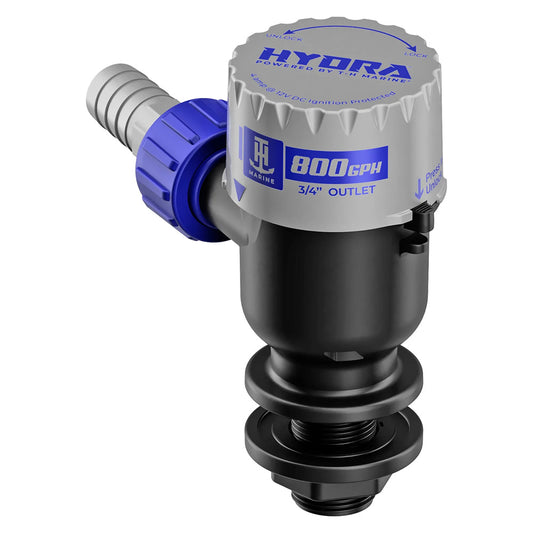 T-H Marine HYDRA Livewell Pump - 800 GPH, 12V, Short Nozzle - Reliable Marine Circulation