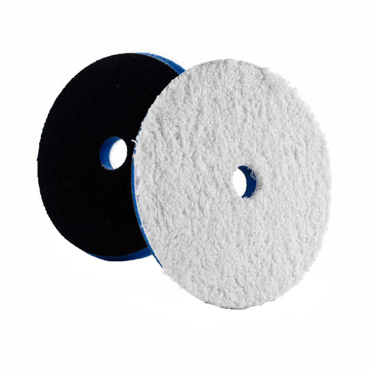 Lake Country HDO Heavy Cutting Microfiber Pad 6.5 inch – Blue Foam with White Microfiber for Heavy Scratch Removal