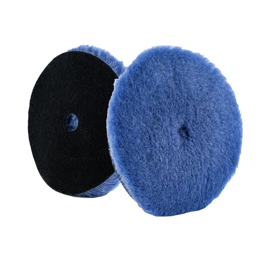 Lake Country Blue Hybrid Wool Polishing Pad with Center Hole - 7.5 inch x 1 inch