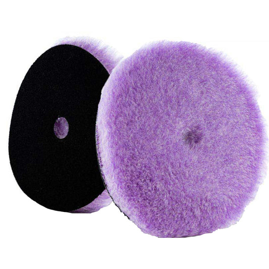 Lake Country Purple Foamed Wool Buffing and Polishing Pad 5.5 Inch x 0.75 Inch