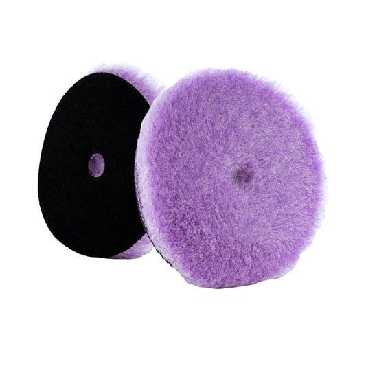 Lake Country Purple Foamed Wool Buffing and Polishing Pad - 6.5 Inch Diameter