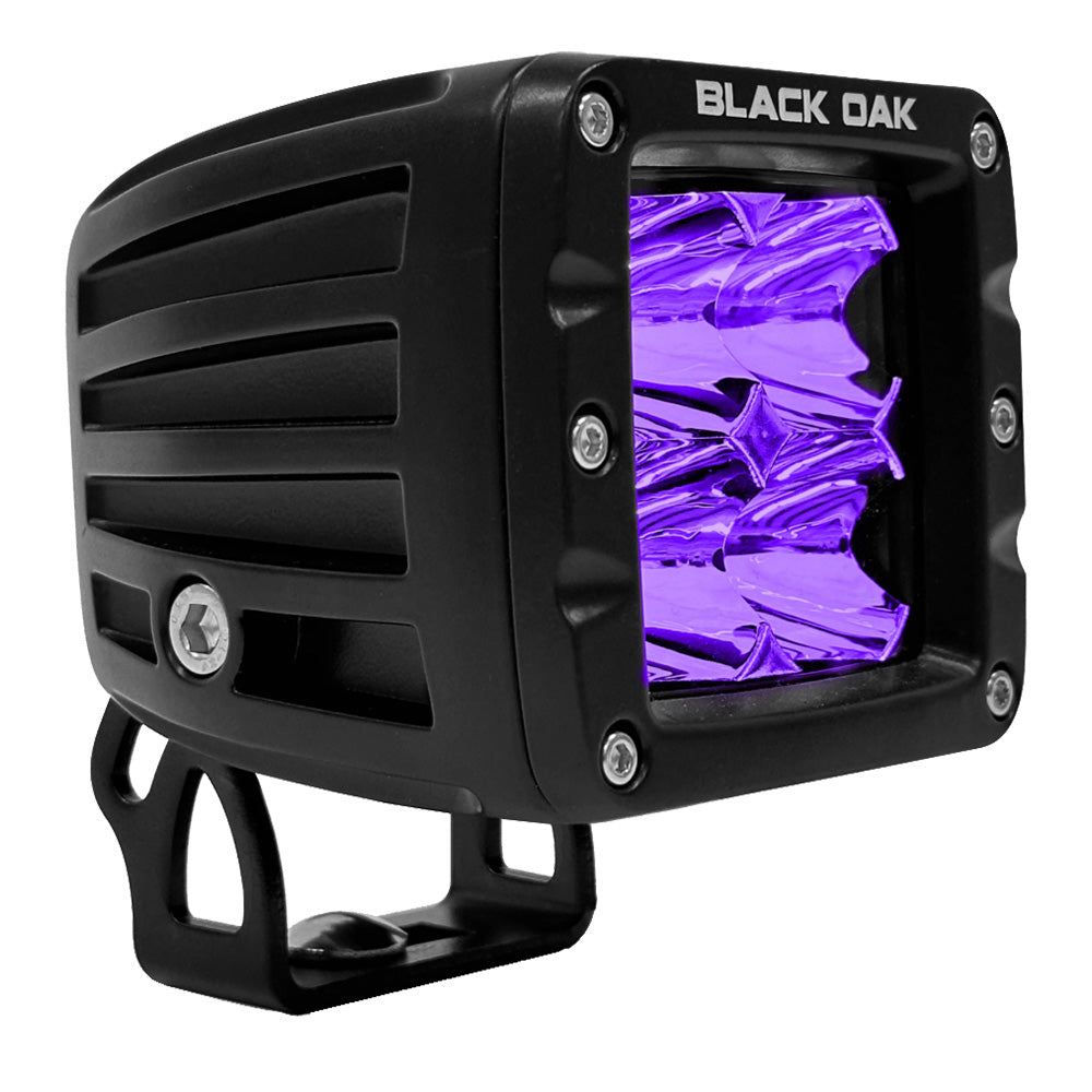 Black Oak LED 2-Inch Ultraviolet Flood Pod Light - Pro Series 3.0, 12W