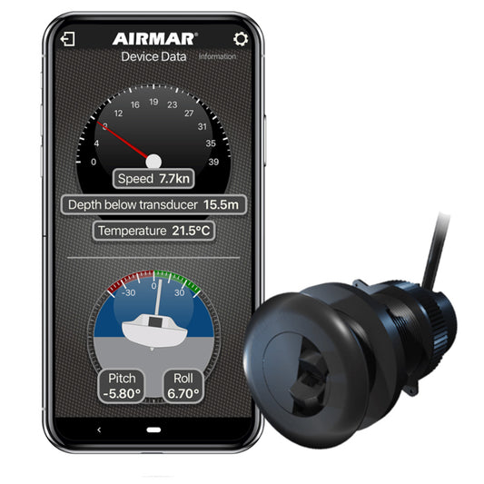 Airmar DST820-PV-N2 PSTI Plastic Thru-Hull with Bluetooth 235kHz – Advanced Speed, Depth, and Water Temperature Sensor