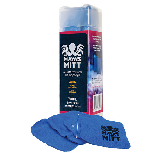 TD Mop Maya's Mitt Detailing Sponge Cloth - 6 x 6 Inches, 4-Pack