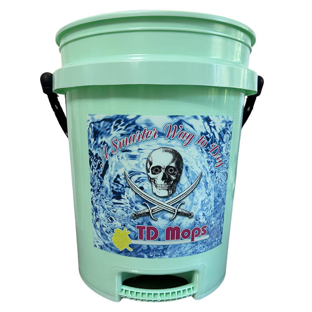 TD Mop TD Grip Bucket - Teal Green, 5 Gallon Capacity for Efficient Cleaning
