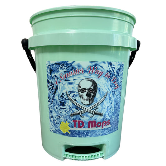 TD Mop TD Grip Bucket - Teal Green, 5 Gallon Capacity for Efficient Cleaning