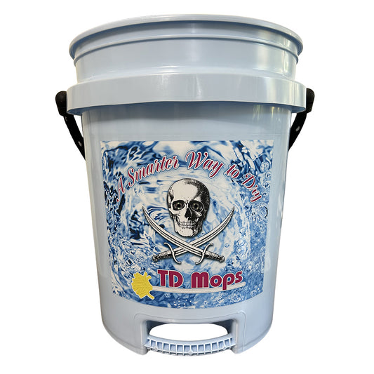 TD Mop TD Grip Bucket - Light Blue 5-Gallon with Ergonomic Handle