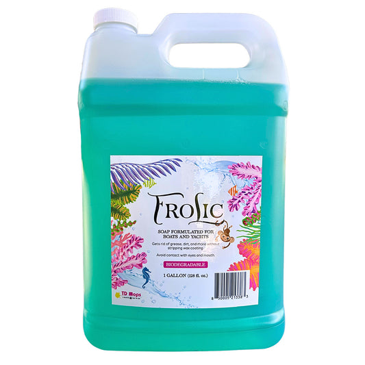 TD Mop Frolic Soap - 1 Gallon Biodegradable Boat Cleaner with Tropical Scent