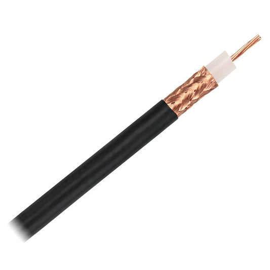 Pacer RG213U Coax Cable - Black, 150 Feet - High-Performance Communications Cable