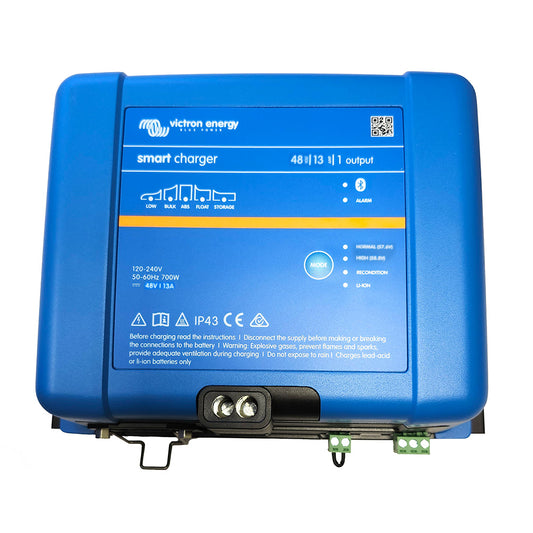Victron Energy Smart IP43 Charger 48V 13 Amps – Intelligent Battery Charger with Bluetooth and Full System Compatibility