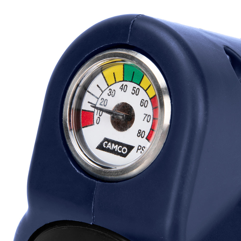 Camco 90 Degree Adjustable Water Pressure Regulator with Gauge – RV Water Flow Control and Protection