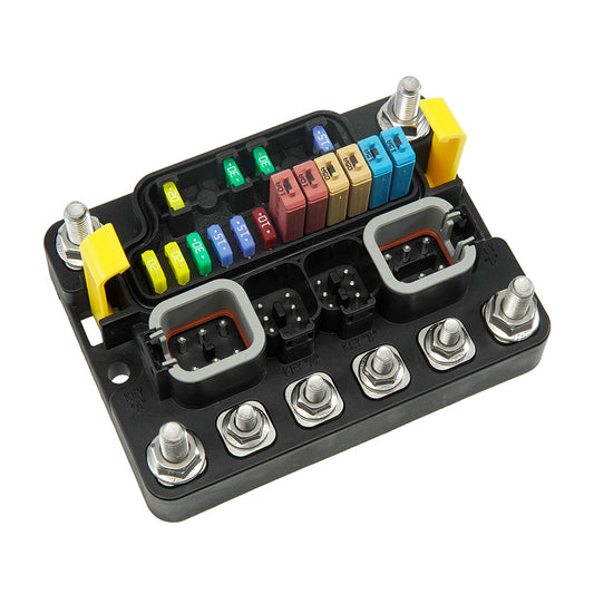 Egis Mobile Electric MT Series 12-Position Sealed Fuse Block with Ground Busbar