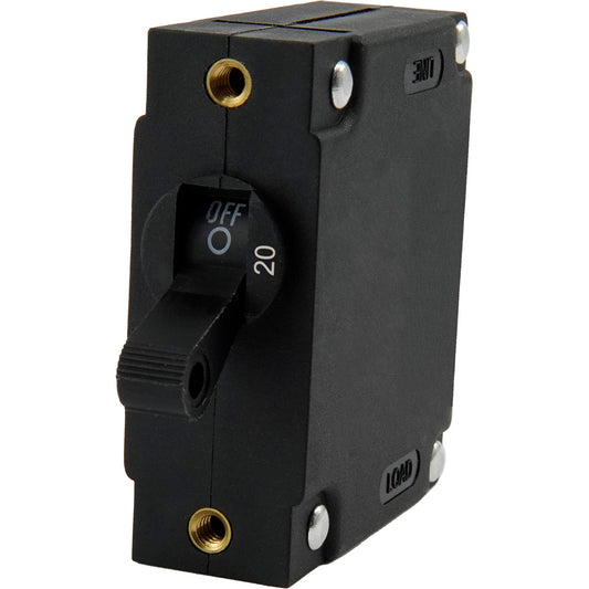 Egis Mobile Electric A Series Black Toggle Panel Mount Circuit Breaker - Single Pole 20A