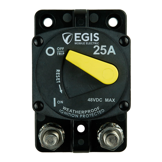 Egis Mobile Electric 25A Circuit Breaker - 87 Series Surface Mount with Dust and Water Seal