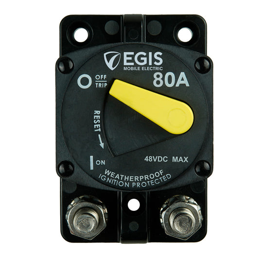 Egis Mobile Electric 80A Circuit Breaker - 87 Series Surface Mount for Reliable Circuit Protection