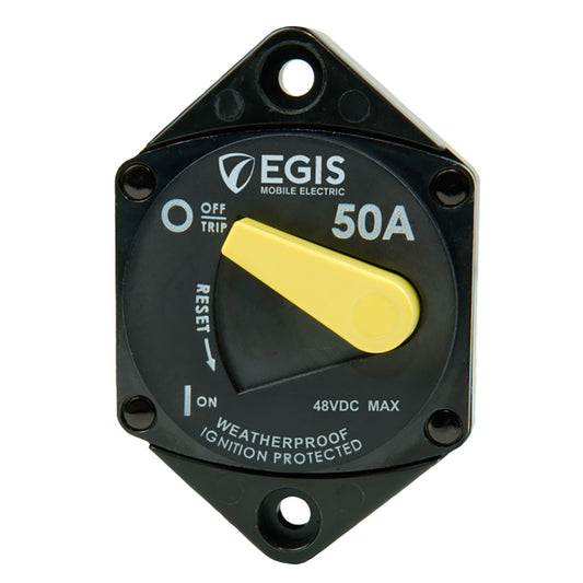 Egis Mobile Electric 50A Circuit Breaker - 87 Series Panel Mount for Reliable Power Protection
