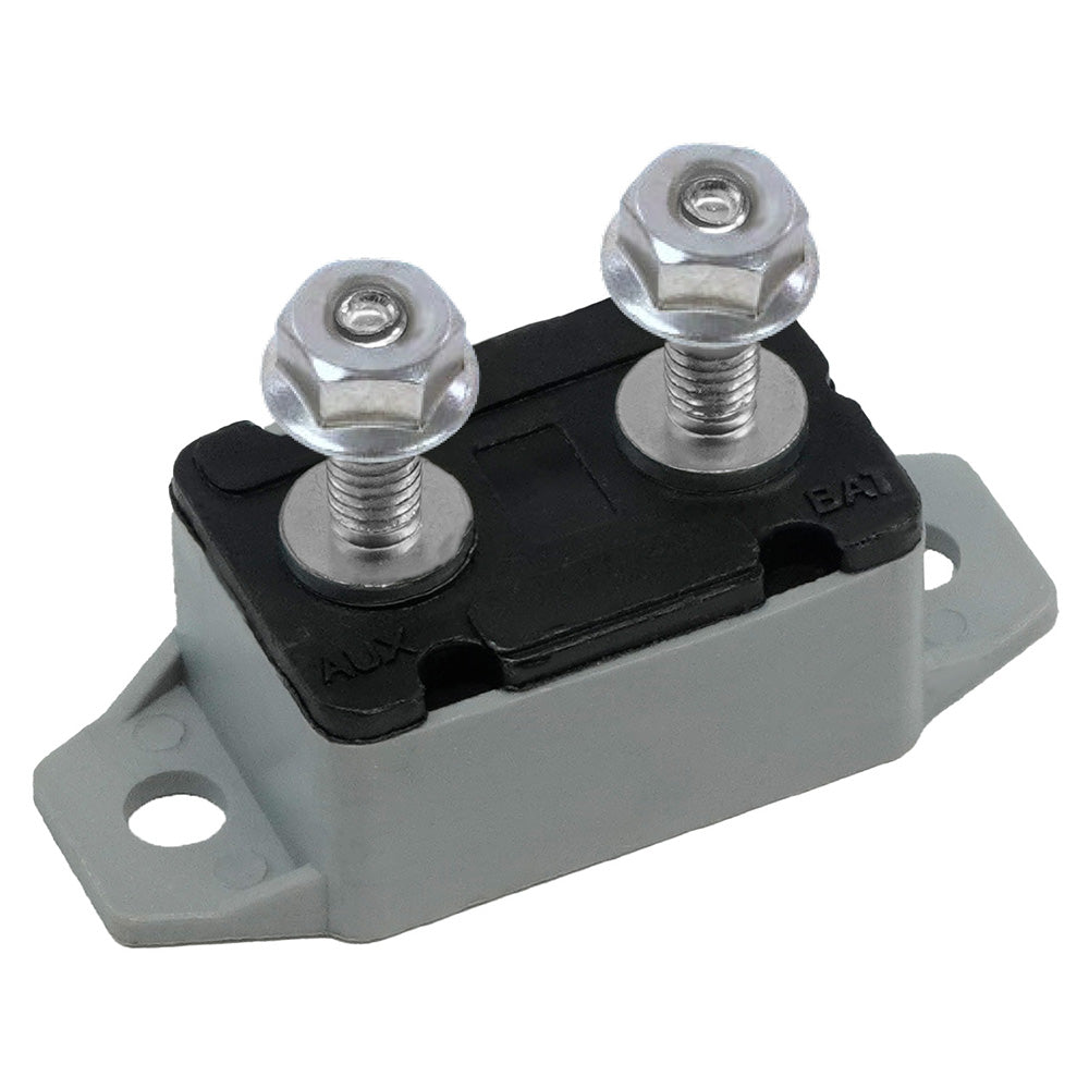 Egis Mobile Electric 25A Grey Short Stop Circuit Breaker – Compact Weather-Resistant Resettable Protection for Marine and Vehicle Systems