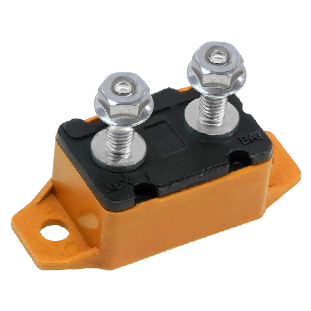 Egis Mobile Electric 40A Orange Short Stop Circuit Breaker - Compact, Weather-Resistant with Resettable Protection