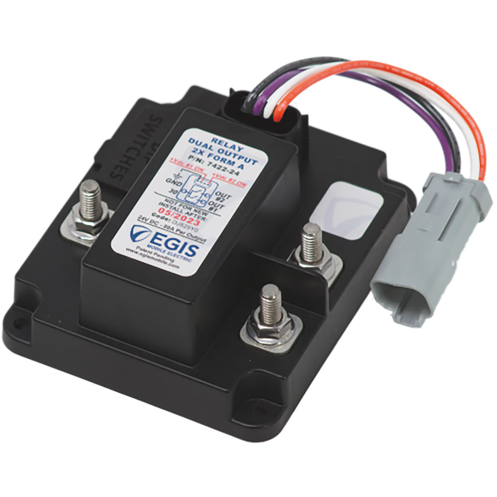 Egis Mobile Electric TH3 Dual Relay 2 x 80A - 24V for Vehicle Battery Management