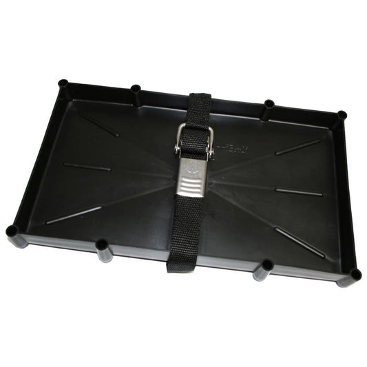 T-H Marine 27 Series Battery Holder Tray with Stainless Buckle for Marine Applications