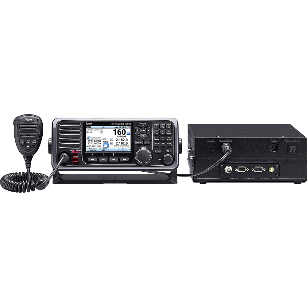 Icom IC-M803 SSB Radio, 150W Long-Range MF/HF Marine and Ham Radio, M803 21 USA