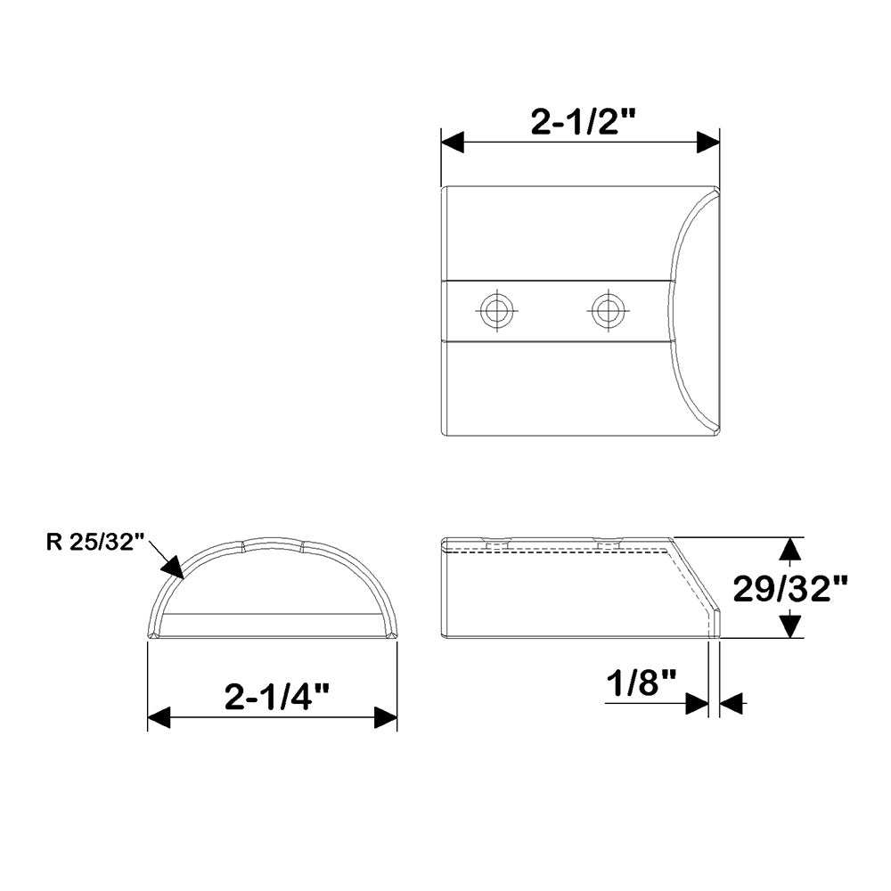 TACO Marine SuproFlex Medium Stainless Steel End Cap Part F16-0272