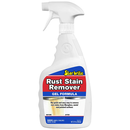 Star brite Rust Stain Remover Gel Spray - 32oz for Marine, RV, and Household Surfaces
