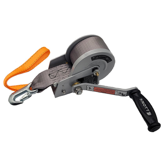 Load Rite Single-Speed Trailer Winch - 900 lbs Capacity with 12 ft Strap and 7-Inch Handle