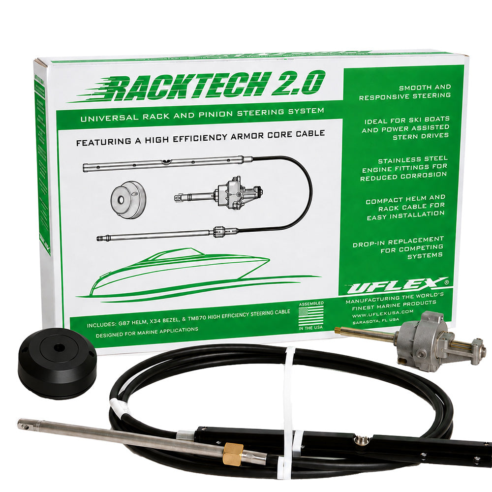 Uflex Racktech - 2.0 High Efficiency Rack & Pinion System Kit - 11' Cable