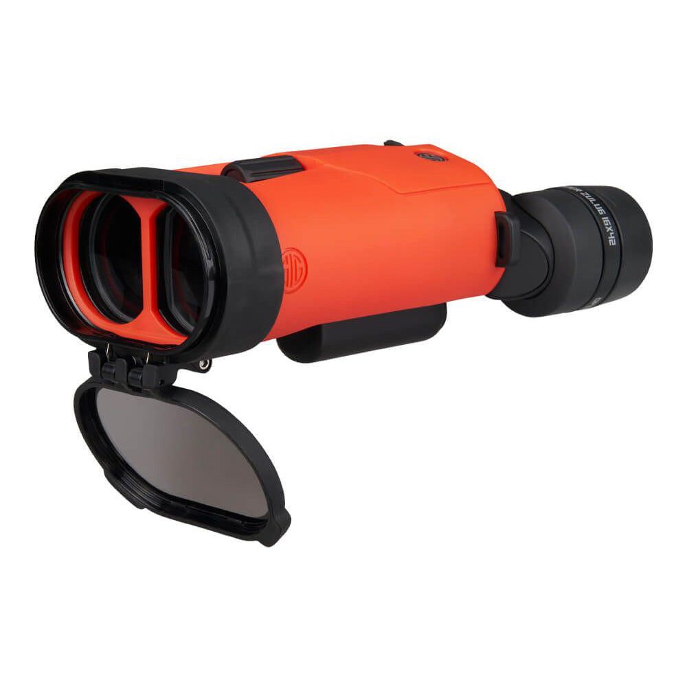 SIG SAUER ZULU6 HDX Stabilized Marine Binocular w/Polarized Flip Lens - 16x42mm - Orange