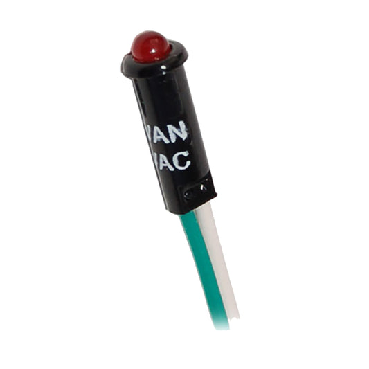 Blue Sea Systems 8066 Red LED Indicator Light – 120V AC Push-In Panel Indicator