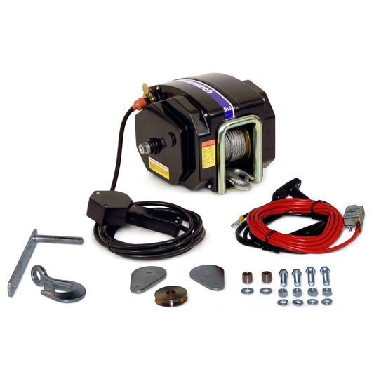 Powerwinch 915 12V Electric Trailer Winch, P77915 with Remote Control and Pulley Block