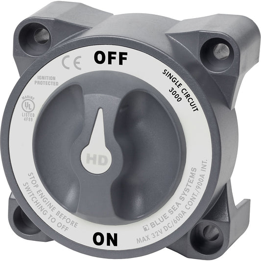Blue Sea Systems 3000 HD-Series Single Circuit ON/OFF Battery Switch