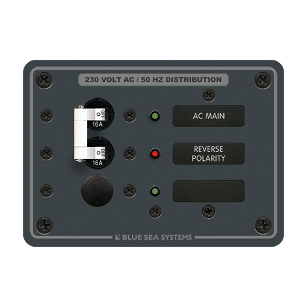 Blue Sea Systems 8129 230V AC Main + Branch A-Series Toggle Circuit Breaker Panel with 16A Double Pole Breaker
