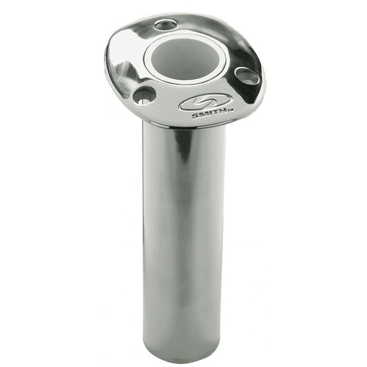 C.E. Smith 53670A Flush Mount Stainless Steel Rod Holder, 0-Degree Gunnel Mount