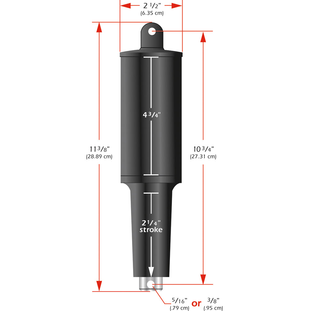 Lenco Marine 101XD Extreme Duty 12V Actuator with 2 1/4" Stroke and Mounting Hardware