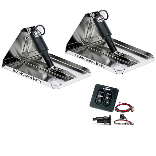 Lenco Marine 16" x 12" Heavy Duty Performance Trim Tab Kit with Standard Tactile Switch - 12V