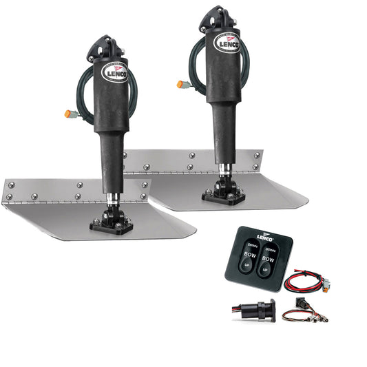 Lenco Marine 9" x 9" Standard Trim Tab Kit with Tactile Switch - 12V for Boat Performance & Control