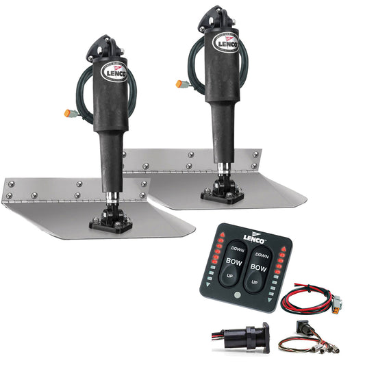 Lenco Marine 9" x 12" Standard Trim Tab Kit with LED Switch - 12V for Boats