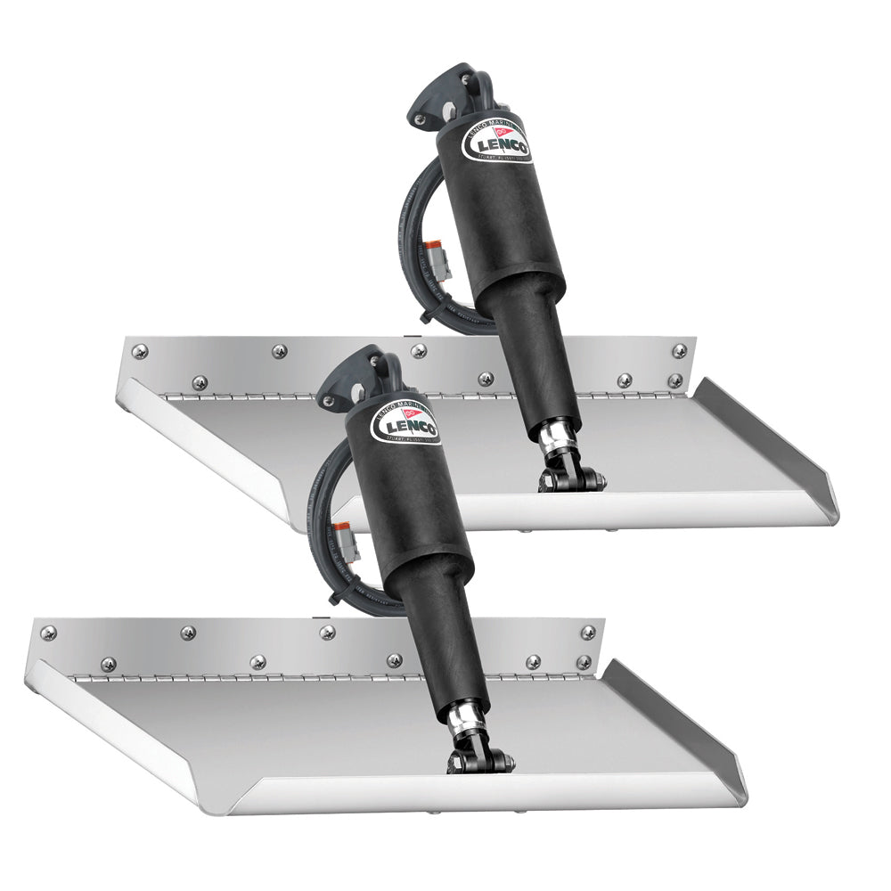 Lenco Marine Edgemount Trim Tab Kit with LED Indicator Switch – 12V, 12" x 9"