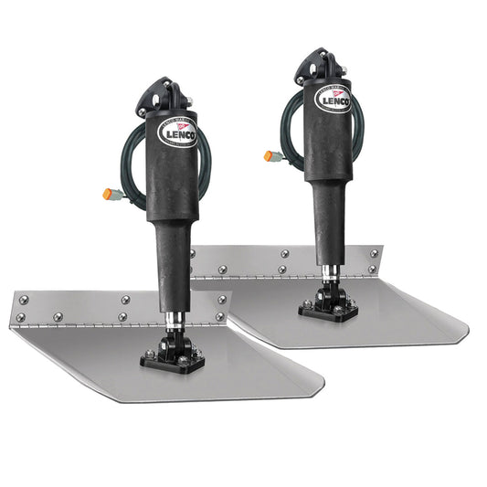 Lenco Marine 12" x 12" Standard Mount Trim Tab Kit with 12V Electric Actuators – Model 15007-101