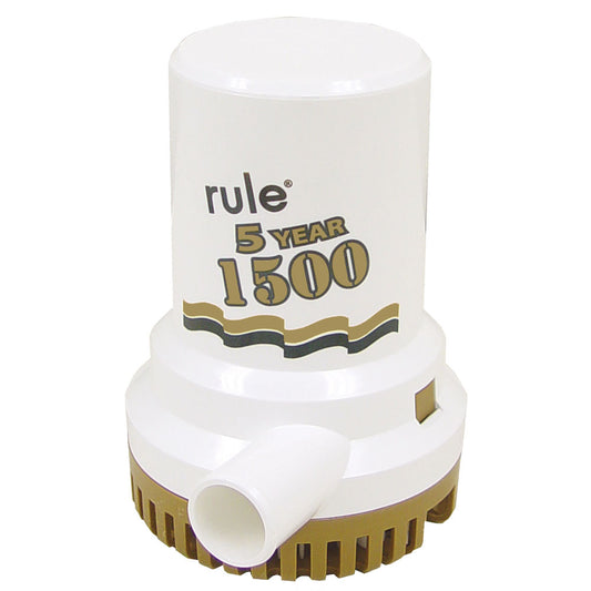 Rule 1500 G.P.H. Gold Series Marine Bilge Pump, 12V DC