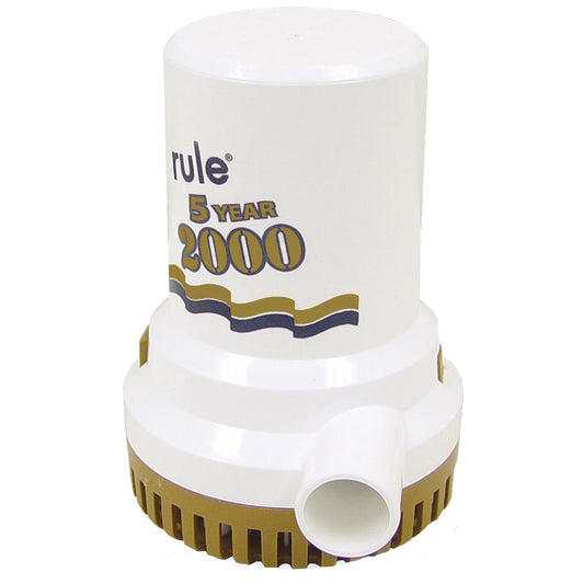 Rule 2000 G.P.H. Gold Series Marine Bilge Pump – High Capacity Submersible Pump for Boats and Vessels