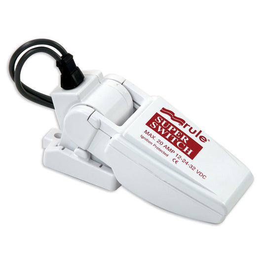 Rule SuperSwitch Float Switch with Marine-Grade Design and 20 Amp Capacity – Part Number 37A