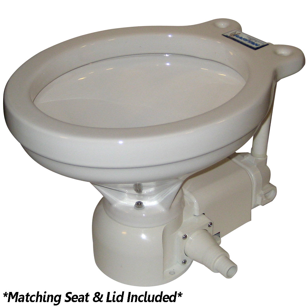 Raritan Sea Era QC Electric Marine Toilet with Integral Pump and 90-Degree Discharge - Household Style, 12V