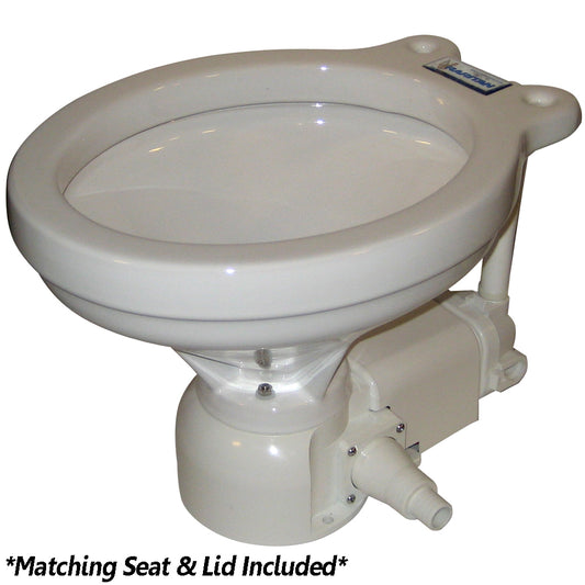 Raritan Sea Era QC Electric Marine Toilet with Integral Pump and 90-Degree Discharge - Household Style, 12V