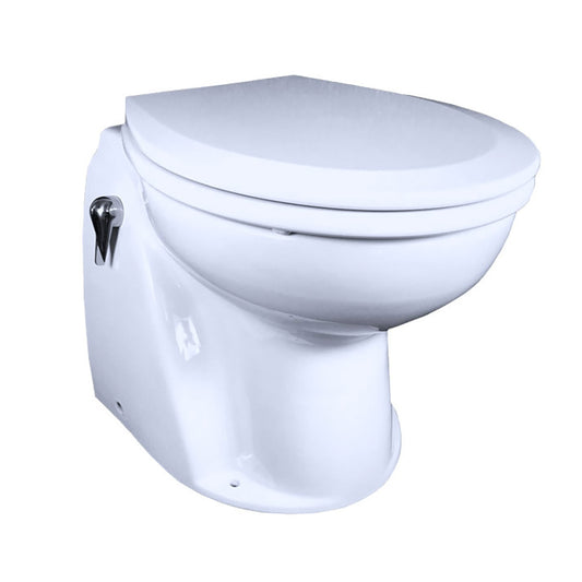 Raritan Atlantes Freedom Vortex-Vac Marine Toilet with Smart Control and Side Handle - White