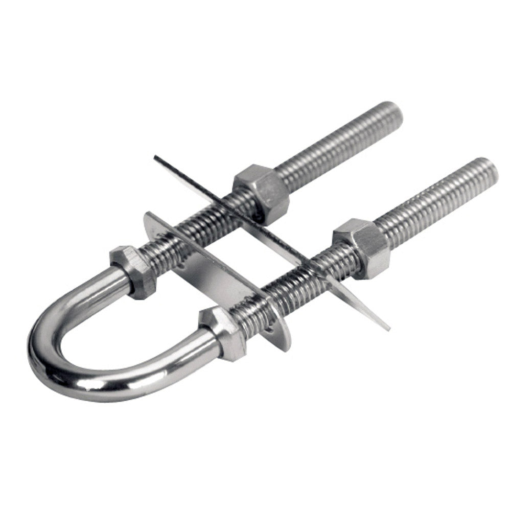 Whitecap Stern Eye 3/8 in. x 3-7/16 in. with Plate, 304 Stainless Steel, S-5028P